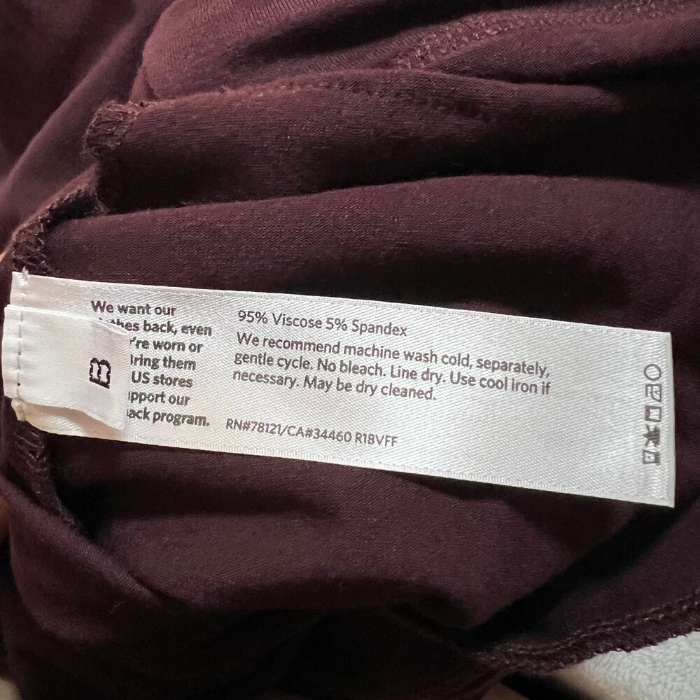 NEW Eileen Fisher Lightweight Viscose Jersey Faux-Wrap Jumpsuit Cassis Size S - Picture 11 of 11